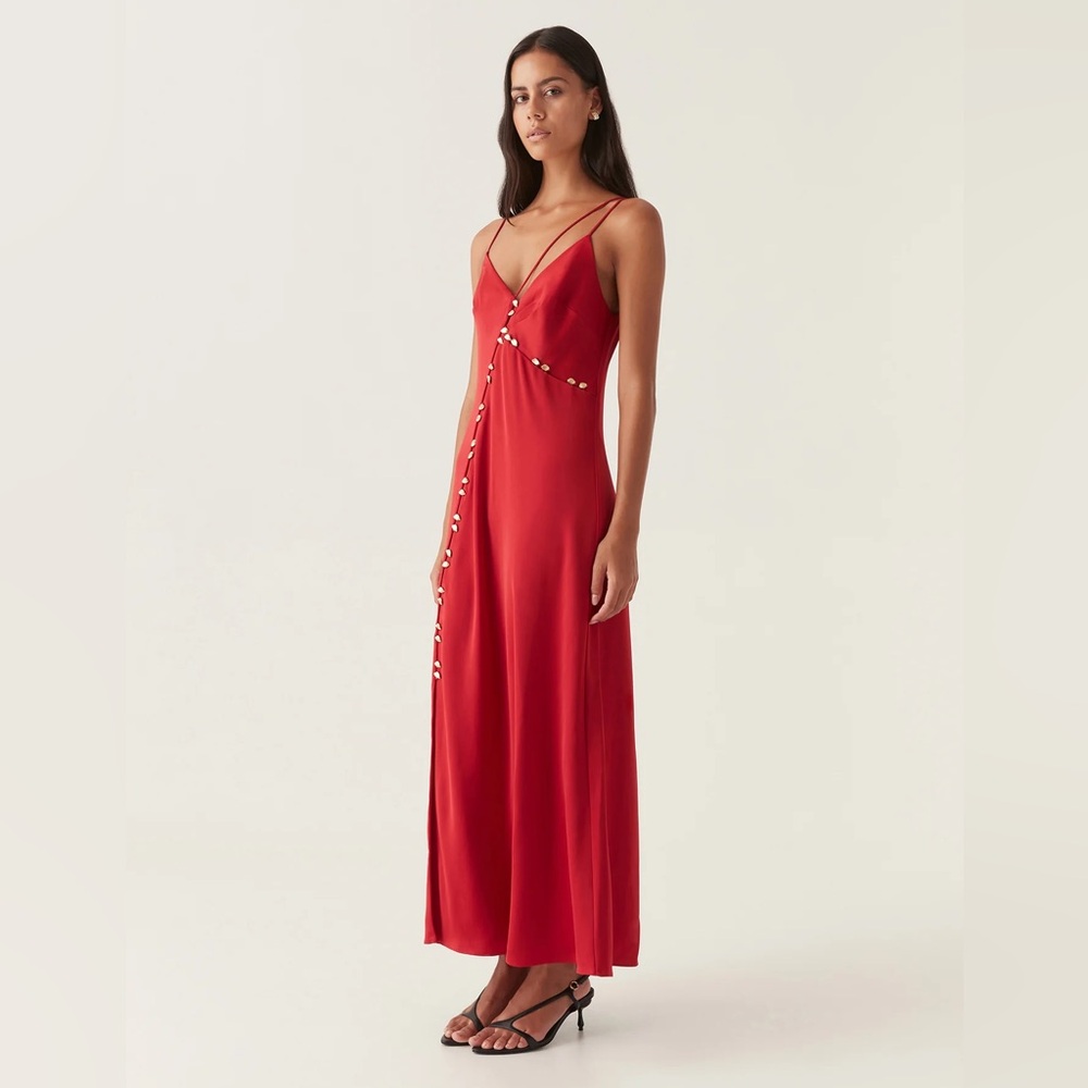 Aje Riddle Button Down Maxi Dress